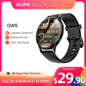 Смарт часовници KUMI GW5 1,39 инча, NFC Bluetooth 5,2, 100 +, спортен монитор на сърдечната честота, кръвното налягане, кислород, IP68 водоустойчив