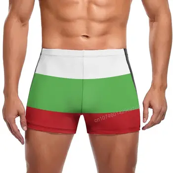 Топене с флага на България, бързо съхнещи къси панталони за мъже, плажни шорти за плуване, летен подарък