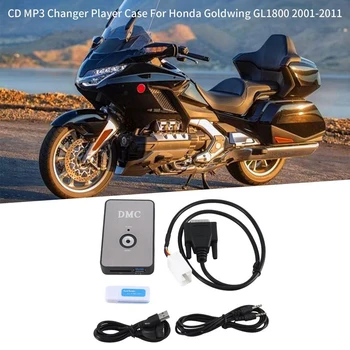 Черен мотоциклет Цифров музикален CD MP3-чейнджър калъф за плейър Резервни части и аксесоари за Honda Goldwing GL1800 2001-2011